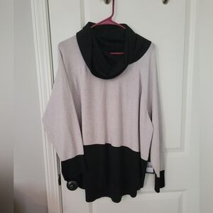 Women's Two-Tone Cowl Neck Sweater